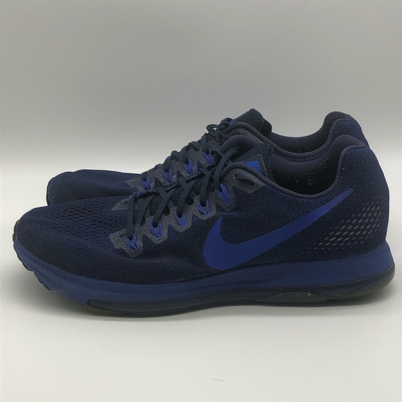 Nike Zoom All Out Flyknit Shoes Men's 12.5 Blue Lace Up Sneakers - Picture 4 of 9